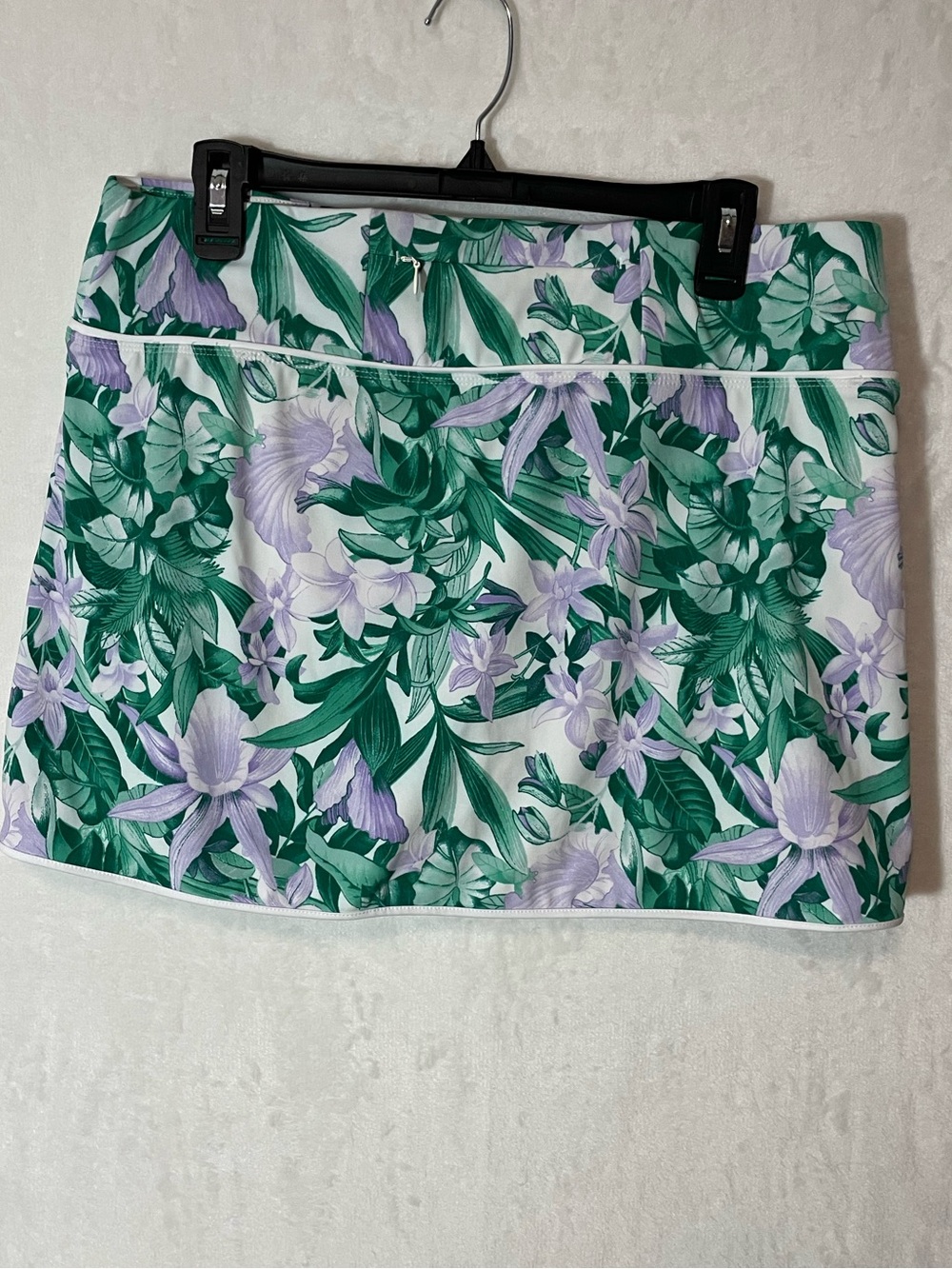 Tommy Bahama Green & Lavender Floral Mini Skirt